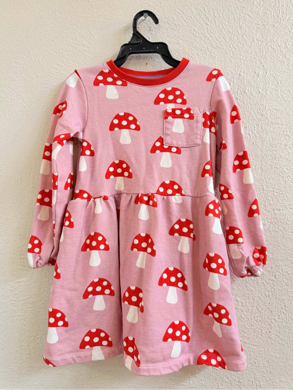 Mini Boden pink mushroom sweatshirt dress - Picture 2 of 8
